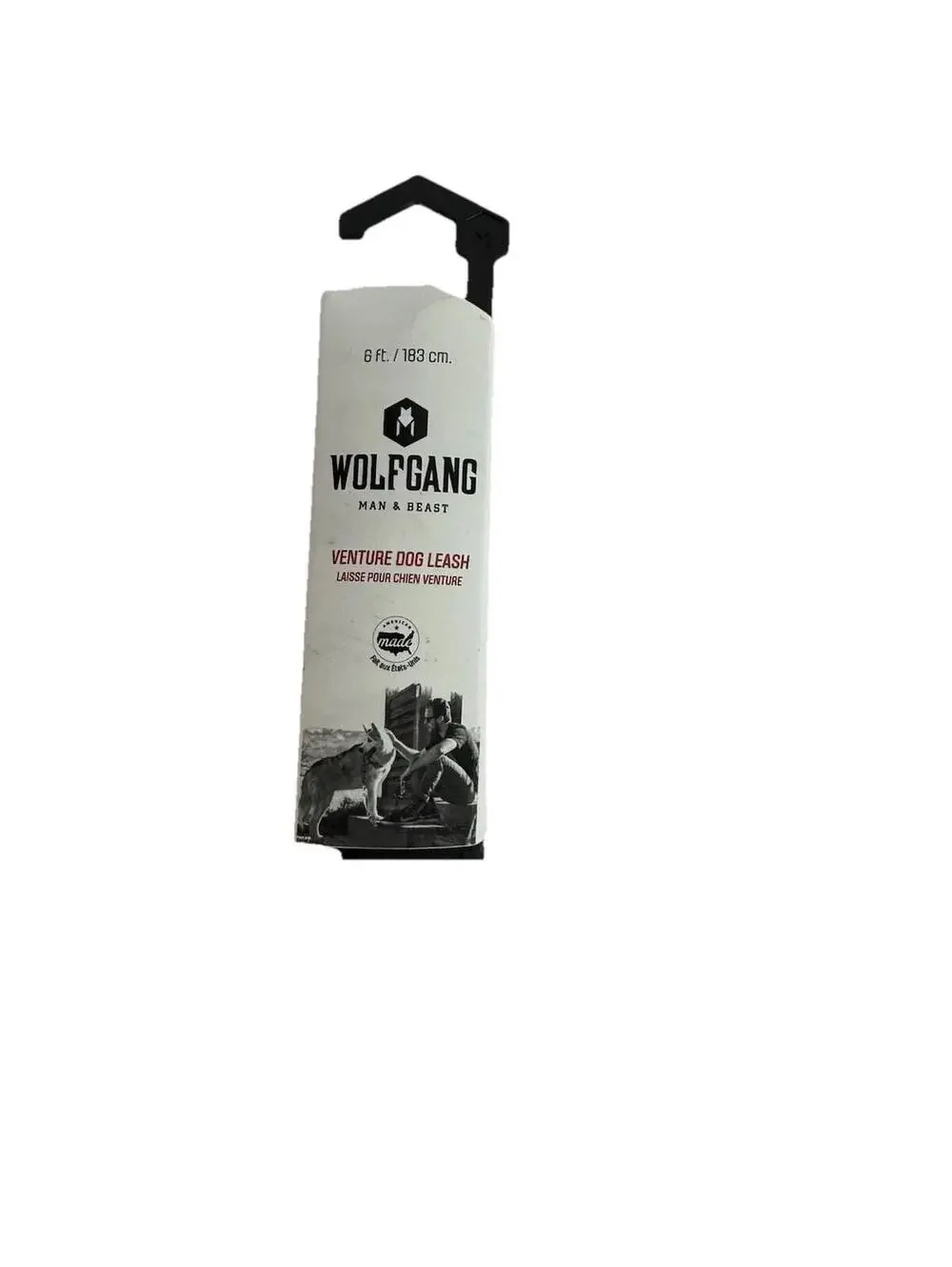 (RG) Wolfgang Man & Beast Venture Dog Leash 6ft Black Plaid Heavy Duty Made NWT